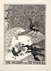 A gralha e os pavões, de cem fábulas de Esopo, pub.1903