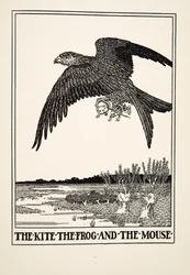 O papagaio, o sapo e o rato, de cem fábulas de Esopo, pub.1903