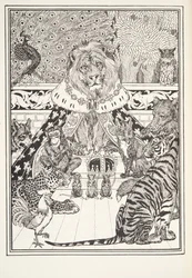 O Leão e seus Associados, Frontispício, de Fontaine Fables, pub. 1905