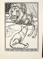 O Leão, o Lobo e a Raposa, de Fontaine Fables, pub. 1905