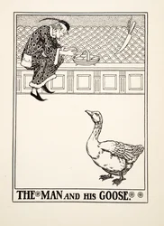 The Man and his Goose, from A Hundred Fables of Aesop, pub.1903 (gravura)