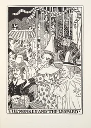 O Macaco e o Leopardo, de Fontaine Fables, pub. 1905