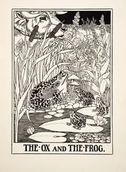 O boi e a rã, de Cem fábulas de Esopo, publicado em 1903