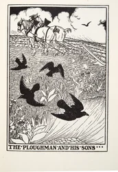 The Ploughman and his Sons, de Fontaine Fables, pub. 1905