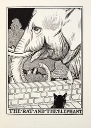 O Rato e o Elefante, de Fontaine Fables, pub. 1905