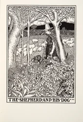 O Pastor e seu Cão, de Fontaine Fables, pub. 1905