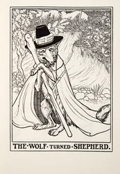 O lobo virou pastor, de Fontaine Fables, pub. 1905