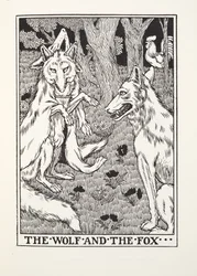 O Lobo e a Raposa, de Fontaine Fables, pub. 1905