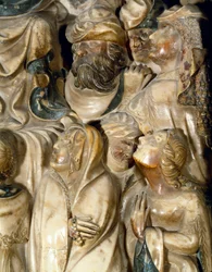 Personagens esculpidas da predela do altar-mor da Catedral de Tarragona