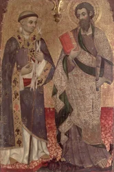 Detalhe de São Bartolomeu e São Bernardo de Clairvaux do Altar do Convento de São Domingos de Manresa