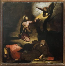 Paixão de Cristo: Agonia no Jardim do Getsêmani (óleo sobre madeira