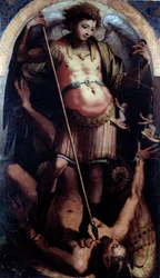 São Miguel, Painel central (óleo sobre madeira, c.1535)