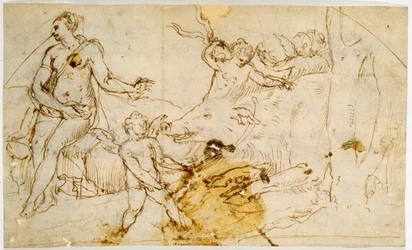 Vênus, putti e um javali, c.1520-1540