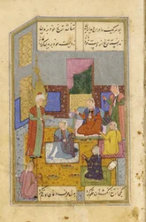 As mulheres egípcias cortaram as mãos ao ver a beleza de Yusuf, c.1565-70