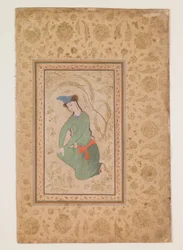 Juventude ajoelhada, início do século XVII (aguarela sobre papel)
