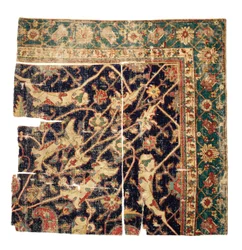 Fragmento de tapete de medalhão de Tabriz, Pérsia do Noroeste, meados do século XVI