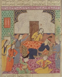 A Lamentação de Farude, ilustração do Shahnama (Livro dos Reis) de Abul-Qasim Manur Firdawsi (c.934-c.1020) 1619