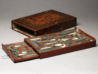 Kit de ferramentas retratando a Sagrada Família, c.1830 (meios mistos)