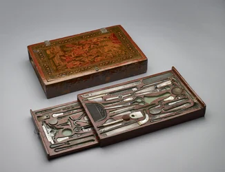 Kit de ferramentas retratando a Sagrada Família, c.1830 (meios mistos)
