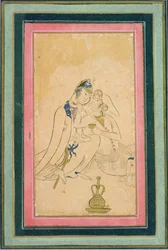 Dois amantes, c.1590, persa