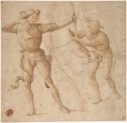 Um arqueiro e um arbalista, c. 1500.