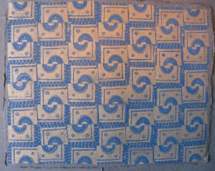 Padrão azul e dourado