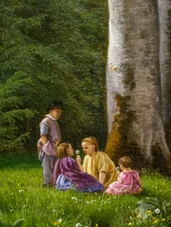 Um bosque de faias em maio, perto de Iselingen Manor