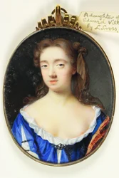 Uma filha de Sir Edward Villiers Knight-Marshal (aguarela em velino)