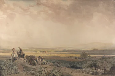Colhedores em Paisagem em Sussex