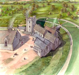 Castelo Ludgershall, final do século XIV, c1990-2010