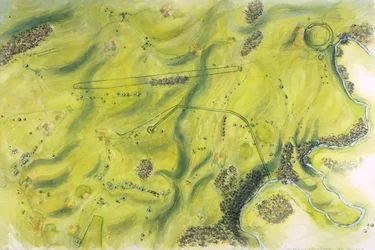 Paisagem de Stonehenge, século XVII aC, c1990-2010
