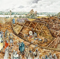 Sepultamento do navio Sutton Hoo, século VII, 1990-2010