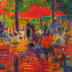 Jardin de Paris (óleo sobre tela)