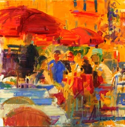 Almoço no terraço, Villefranche-sur-Mer (óleo sobre tela)