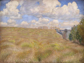 Um campo de centeio ondulante