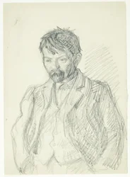Retrato do pintor Jens Birkholm. Meia figura