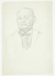 Retrato do pintor Kristian Zahrtman. Imagem do busto