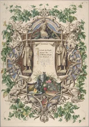Homenagem de artistas bávaros ao rei Ludwig I, 1874.