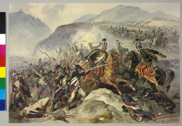Batalha de Tarvis 1797 (aguarela)