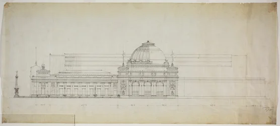 Lakefront Exhibition Hall, Chicago, Illinois, Elevação
