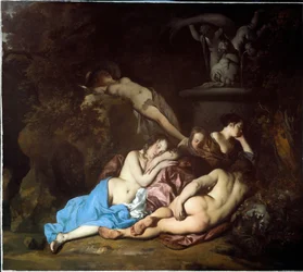 Ninfas junto a uma fonte