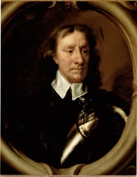 Retrato de Oliver Cromwell (1599-1658), militar inglês e estadista - Pintura de Sir Peter Lely (1618-1680), Annees 1650 - Florença, Palazzo Pitti