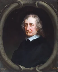 Retrato de Thomas Hobbes de Malmesbury, o Filósofo (óleo sobre tela)