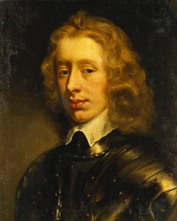 Retrato de um jovem cavalheiro, pensado para ser o duque de Richmond, comprimento do busto, armadura, c.1650