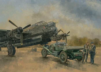 A Lancaster and a Bentley, 2000 (óleo sobre tela)