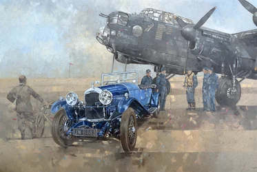Able Mable and the Blue Lagonda (óleo sobre tela)