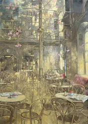 The Vienna Cafe, Oxford Street (óleo sobre tela)