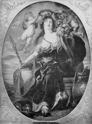 Retrato de Maria de Médicis depois de uma pintura de Peter Paul Rubens (gravura)