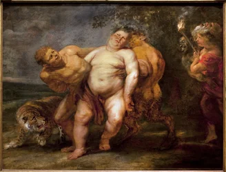 Silene bêbado. Pintura da comitiva de Pierre Paul Rubens (1577-1640), óleo sobre madeira, meados do século XVII. Museu de Belas Artes em Angers.
