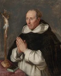 Un moine en priere, portrait presume de Saint Thomas d